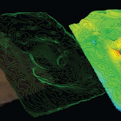 A 3D digital representation of one of the Lark Quarry ornithopod tracks. Source: Anthony Romilio, UQ.